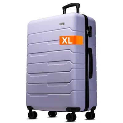 Abbildung von NOWI 2.0 Koffer XL Hartschale 93L großer Reisekoffer mit Rollen 4 Doppelrollen Zahlenschloss Trolley Hartschalenkoffer groß Robuster Rollkoffer 23kg (Flieder)