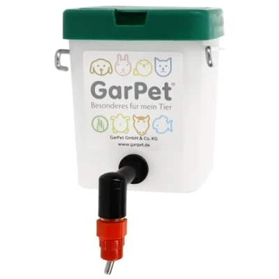 Abbildung von GarPet Wasserspender Küken Nager Hasen Hühner Geflügel Nippel Wasser Tränke Trinkflasche 0.5 l