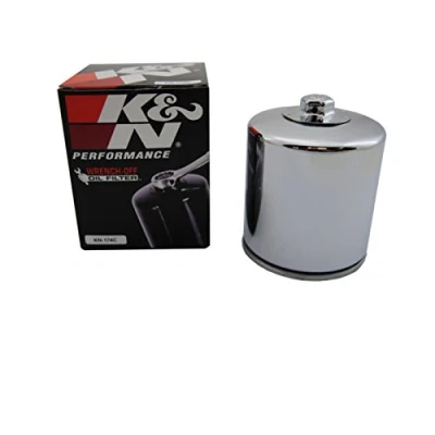 Abbildung von K&amp;N Ölfilter verchromt KN 174C für Harley Davidson