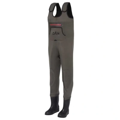 Abbildung von Dam Break Point Neoprene Wader Bootfoot, Profilsohle Größe 44/45 Wathose
