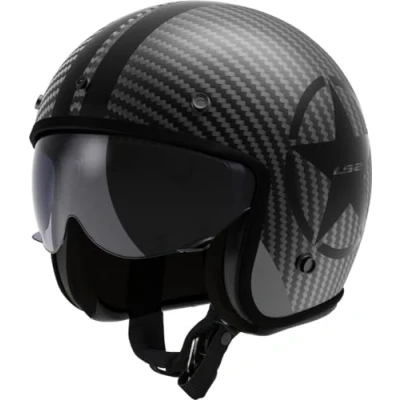 Abbildung von LS2, Jet Motorradhelm BOB II CARBON STAR Black, L