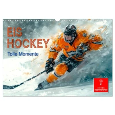 Abbildung von Eishockey tolle Momente (Wandkalender 2025 DIN A3 quer), CALVENDO Monatskalender