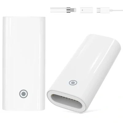 Abbildung von MoKo 2 Stück USB C auf iPencil 1. Gen Adapter, Ladeadapter Kompatibel mit Apple Pencil Generation, Buchse Ladeanschluss für iPad 10. Weiß