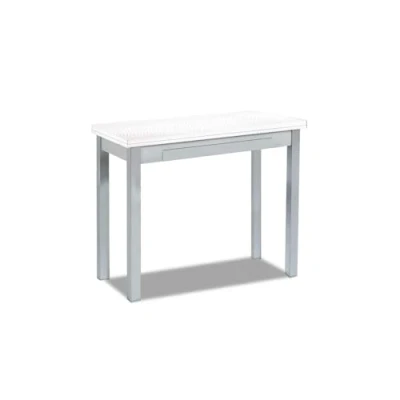 Abbildung von ASTIMESA Buchartig Küchentisch, Metall Glas Holz, Weinrot, 80x40cm