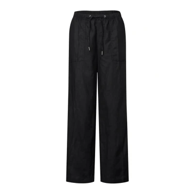 Abbildung von Street One Studio Damen F378731 Straight Leg Leinenhose, Schwarz, 40W / 30L