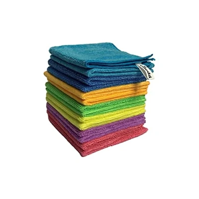 Abbildung von Vileda Mikrofaser Allzwecktücher Colors, Reinigungstücher zur trockenen und feuchten Anwendung, 100 % Material, 30 x cm, mehrfarbig, Maxi Pack, 14er Pack
