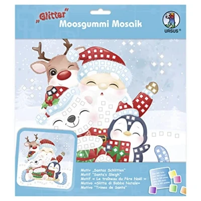 Abbildung von Ludwig Bähr Moosgummi Mosaik Glitter Santas Schlitten
