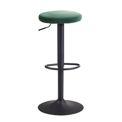 Abbildung von FineBuy Barhocker Samt Hocker ohne Lehne 58 79 cm, Küchenhocker Stoff/Metall 100kg, Design Barstuhl Tresenhocker Drehbar Bistrohocker