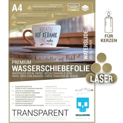 Abbildung von Skullpaper Dekorationsfolie Premium Wasserschiebefolie für Laserdrucker, (8St), bestempelbar