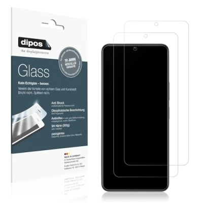 Abbildung von dipos I 2X Displayschutz 9H matt kompatibel mit Vivo Y36 Schutzfolie Anti Shock Folie
