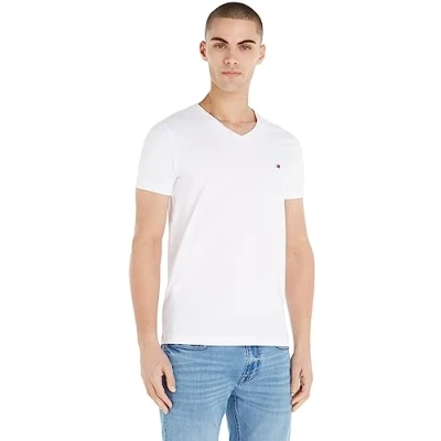 Abbildung von Tommy Hilfiger CORE SLIM V NECK TEE Tshirt basic, Herren, Größe: Small, White