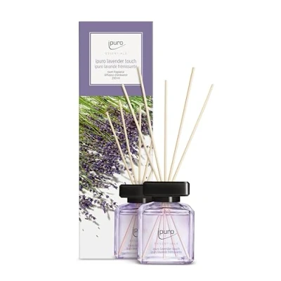 Abbildung von ipuro Essentials Raumduft LAVENDER TOUCH 200ml Raumerfrischer mit Lavendel, Zitrus, Blüten, Minze &amp; Moschus Duft Aroma Diffuser Stäbchen Lufterfrischer für die Wohnung