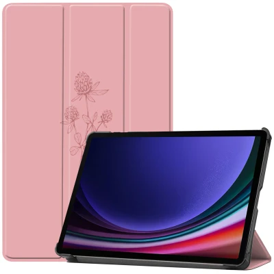 Abbildung von Design Trifold Klapphülle für das Samsung Galaxy Tab S9 Floral Pink