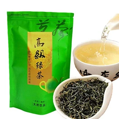 Abbildung von Vorfrühling organischer grüner Tee 250g (0.55LB) China Huangshan Maofeng Frisch der chinesische grüne Gelber Gebirgspelz Spitzen chinesischer huanshanmaofeng