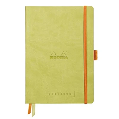 Abbildung von Rhodia 117575C Notizheft Goalbook (DIN A5, 14.8 x 21 cm, Dot, praktisch und trendige, mit weichem Deckel, 90g weißes Papier, 120 Blatt) 1 Stück, Anisgrün