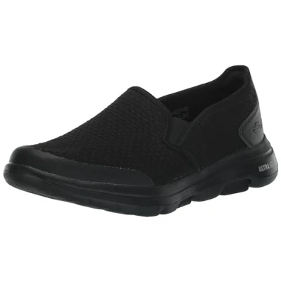 Abbildung von Skechers Herren Go Walk 5 Apprize Slip On Sneaker, Black Textile Synthetic Trim, 39.5 EU
