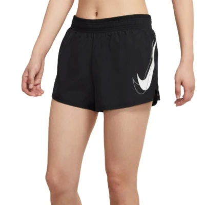 Abbildung von Nike Damen Swsh Run Shorts, Black/Black/Reflective Silv, L