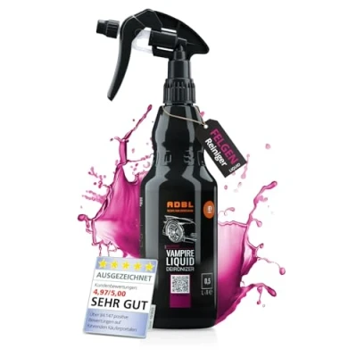 Abbildung von ADBL Vampire Liquid (500ml) Hochwirksamer Flugrost und Felgenreiniger für Lack Felgen Maximale Haftung längere Wirkung pH neutral sicher alle Oberflächen, Starker Wirkindikator