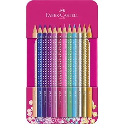 Abbildung von Faber Castell Buntstift Bleistiftset Sparkle 12er Metalletui