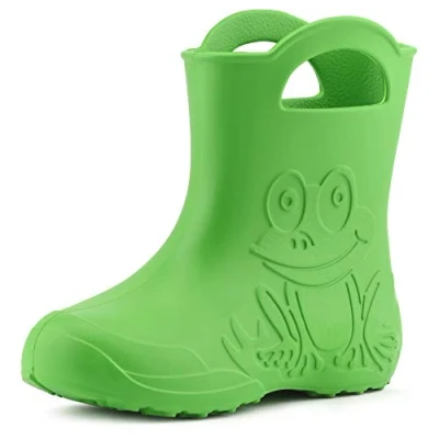 Abbildung von Ladeheid Eva federleichte Kinder Gummistiefel für Jungen und Mädchen Regenschuhe Bequeme wasserdichte Regenstiefel LA CA 01