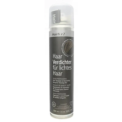 Abbildung von Hairfor2 Haarverdichtungsspray gegen lichtes Haar Haarpuder Streuhaar Haarauffüller Haarausfall Haarverdichter (300ml, Dunkelbraun)