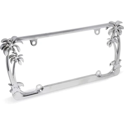 Abbildung von Cruiser Accessories Unique Imports 19003 Palme Kennzeichenrahmen Chrom