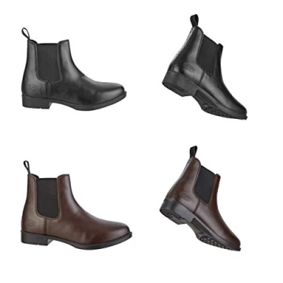 Abbildung von Jodhpur Reitstiefeletten CLASSIC Leder schwarz