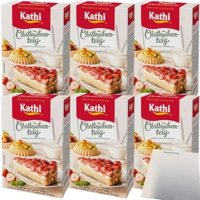 Abbildung von Kathi Backmischung für Obstkuchenteig 6er Pack (6x250g Packung) + usy Block