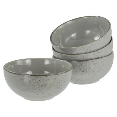 Abbildung von CreaTable, 21676, Serie Nature Collection Stone, 4 teiliges Geschirrset für Personen, Buddha Bowl aus Steinzeug, spülmaschinen und mikrowellengeeignet, Qualitätsproduktion