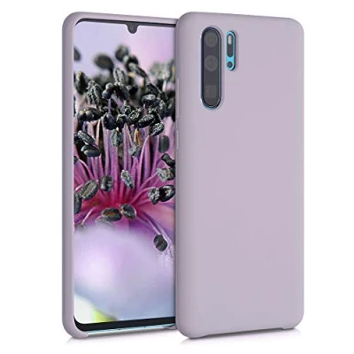 Abbildung von kwmobile Hülle kompatibel mit Huawei P30 Pro Silikon Handy Case Handyhülle weiche Oberfläche kabelloses Laden Purple Cloud