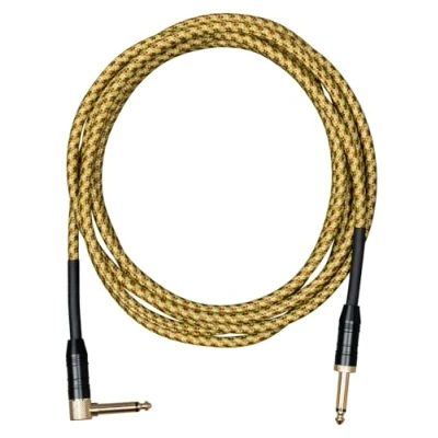 Abbildung von Cascha Professional Line Guitar Cable, Angled, Tweed Natural, 3m