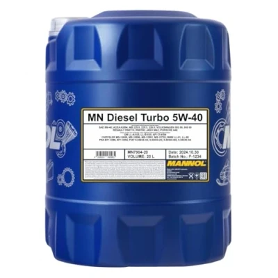 Abbildung von Original MANNOL 1x20 Liter Diesel Turbo 5W 40 API CI 4/SL Öl Motoröl MN7904 20
