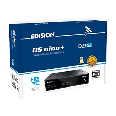 Abbildung von Edision OS NINO+ Full HD Linux E2 Sat Receiver H.265/HEVC (1x DVB S2, 2X USB, HDMI, LAN, Linux, Kartenleser, 1080p) [Vorprogrammiert für Astra], 01 08 0016