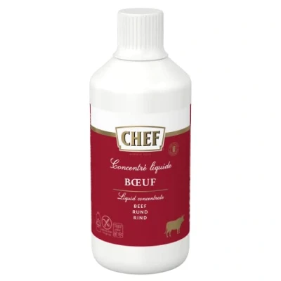 Abbildung von CHEF Flüssiges Konzentrat Rind, Geschmacksboost für Herzhafte Fleischgerichte, 100% Natürlicher Geschmack, 1er Pack (1 x 1L)