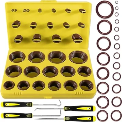 Abbildung von XBVV 386 PCS 30 Größen metrische Viton O Ring Sortiment Kit für verschiedene Chemikalien, Zylinder, Hydraulik, Automobil und Sanitär Druck Waschmaschine Reparaturen