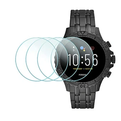 Abbildung von Diruite 4 Pack Displayschutz für Fossil Gen 5 Garrett Schutzfolie, HD Glas Displayschutzfolie Intelligente Uhr [Anti Kratzen] Öl] [Keine Blasenfrei]