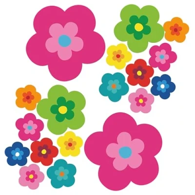 Abbildung von tradercat pril Blumen Sticker I autoaufkleber 18 Stück als Set Retro Aufkleber für Jede Glatte Oberfläche, ideal Ihr Auto prilblumen (Pink)