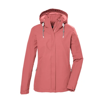 Abbildung von killtec Damen Funktionsjacke wasserdicht/Outdoorjacke mit abzippbarer Kapuze KOS 61 WMN JCKT, hell sienna rot, 36, 42858 000