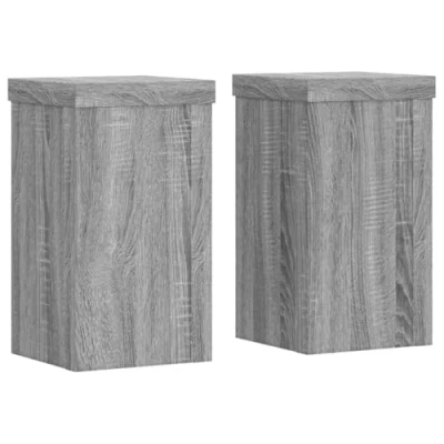 Abbildung von vidaXL Blumenständer Pflanzenständer 2 Stk. Grau Sonoma 10x10x18 cm Holzwerkstoff (2 St)