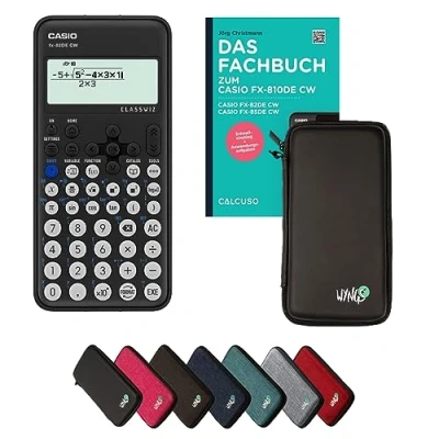 Abbildung von CALCUSO Standardpaket Schwarz mit Taschenrechner Casio FX 82DE CW