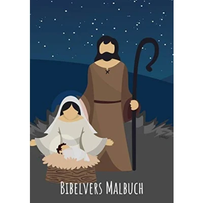 Abbildung von Bibelverse Malbuch: Ausmalbuch mit 50 christlichen, religiösen Versen zum Ausmalen Religiöse Malbuch für Erwachsene und Kinder Größe DIN A4 110 Seiten