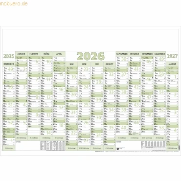 Abbildung von 80 x Zettler Plakatkalender 919 88x63cm 14 Monate 2026