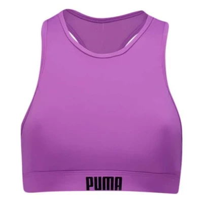 Abbildung von Puma Racerback SWIM Bikinitop, Damen, Größe: Large, Purple