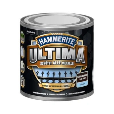 Abbildung von Hammerite Metallschutzlack Ultima glänzend schokoladenbraun RAL8017 250ml