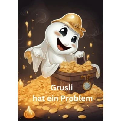 Abbildung von Grusli hat Ein Problem das Zauberhafte Abenteuer: Reimendes Abenteuer zum Ausmalen: Kinderbuch Ausmalen von einem Geist und seinen Freunden