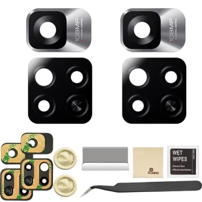 Abbildung von LUVSS 2 Pack Kamera Glas für Xiaomi Redmi Note 11 Pro + 5G (108MP) Rückseite Deckel Linse Original Wasserdich Ersatz Reparatur