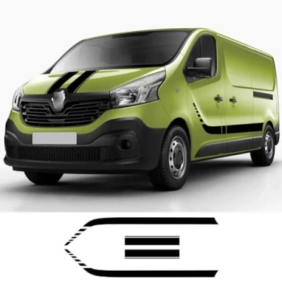 Abbildung von Für R=enault Trafic 2 3 MK3 MK2 Wohnmobil Auto Tür Seitengrafik Aufkleber Vinyl Folie Motorhaube Tuning Zubehör