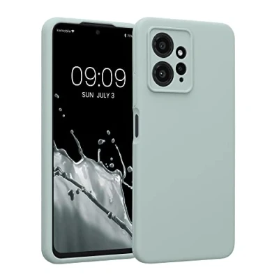 Abbildung von kwmobile Handyhülle kompatibel mit Xiaomi Redmi Note 12 (4G) Hülle gummierte Handy Case aus Silikon in Cool Mint