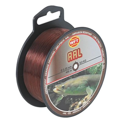 Abbildung von WFT Zielfisch Aal 400m 0,30mm 8kg braun Aalschnur zum Angeln auf Aale, Angelschnur Aalangeln, Monofile Schnur