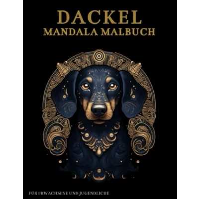 Abbildung von Dackel Mandala Malbuch Für Erwachsene und Jugendliche: Anti Stress Geschenke Stressabbau Entspannung